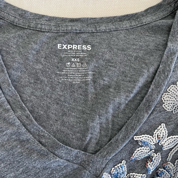 Express sequin embellished top - Picture 2 of 3